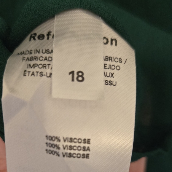 Reformation Archie Dress Size 18 Emerald Green - Picture 15 of 16